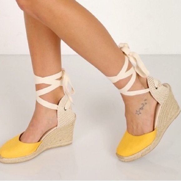 Soludos Marigold Mallorca Lace-Up Espadrille Suede Wedge Sandal